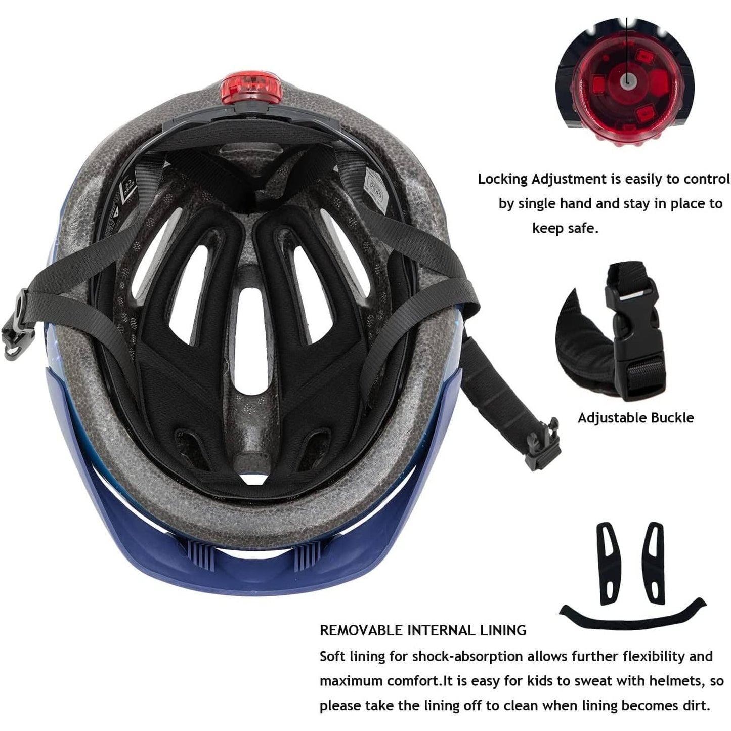 Exclusky Kids Children's Bike Helmet with Integrated Low Visor for Toddlers 48-54cm