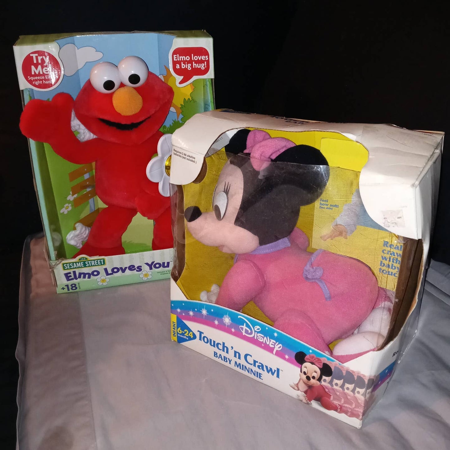 New Elmo Loves You AND Baby Minnie Touch and Crawl