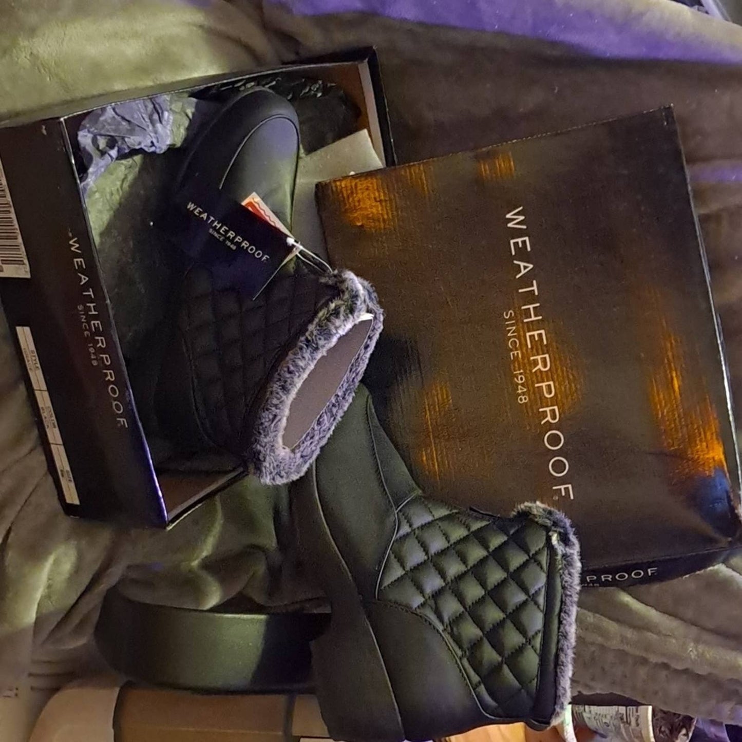 WEATHERPROOF QUILTED FUR LINED GRACE BOOTS BRAND NEW IN BOX SIZE 9