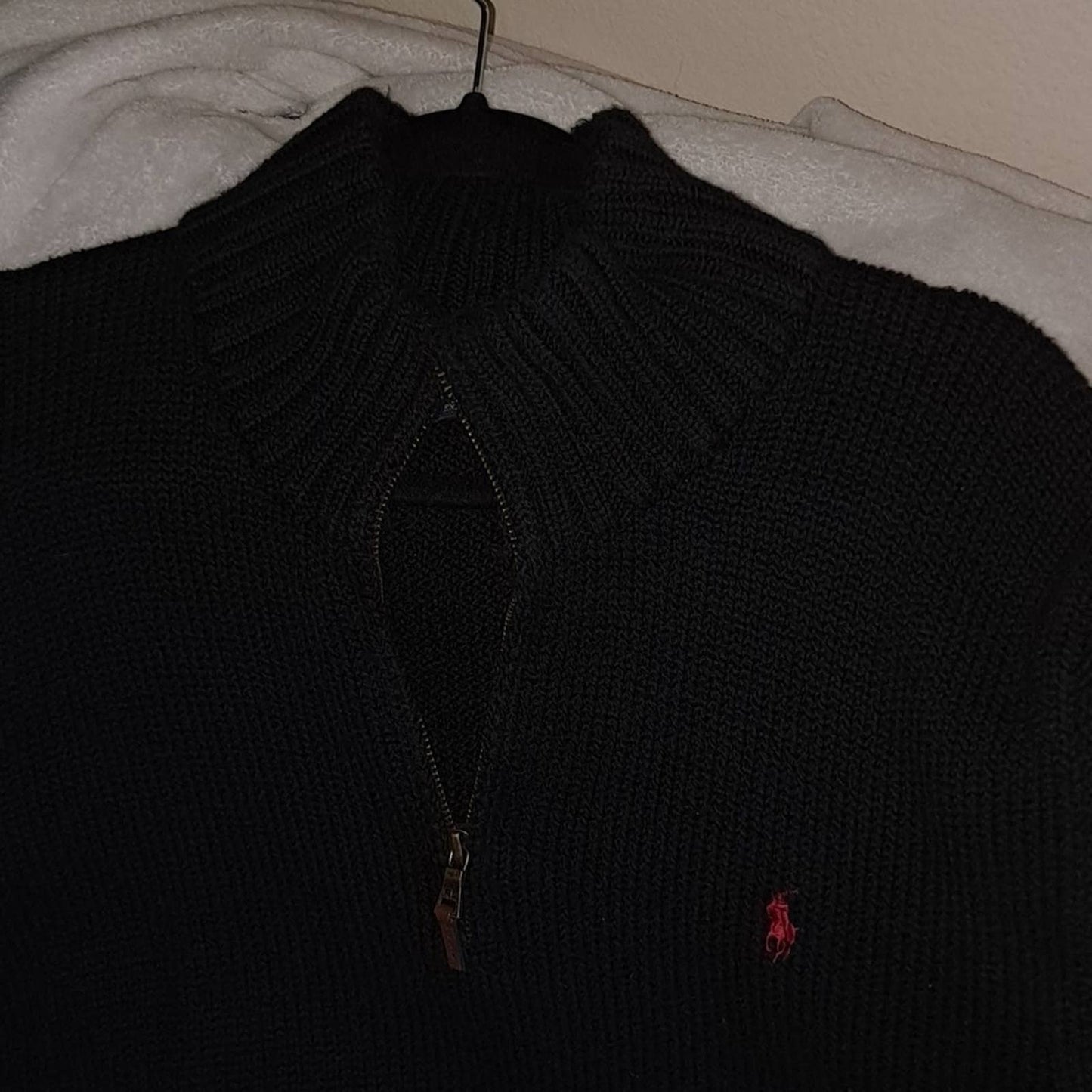 Ralph Lauren polo performance pullover sweater XXL with leather zipper hold